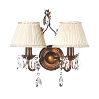 Wandleuchte 4669/ap2b - Bronzefarben, KONVENTIONELL, Glas/Textil (34/24/30cm)