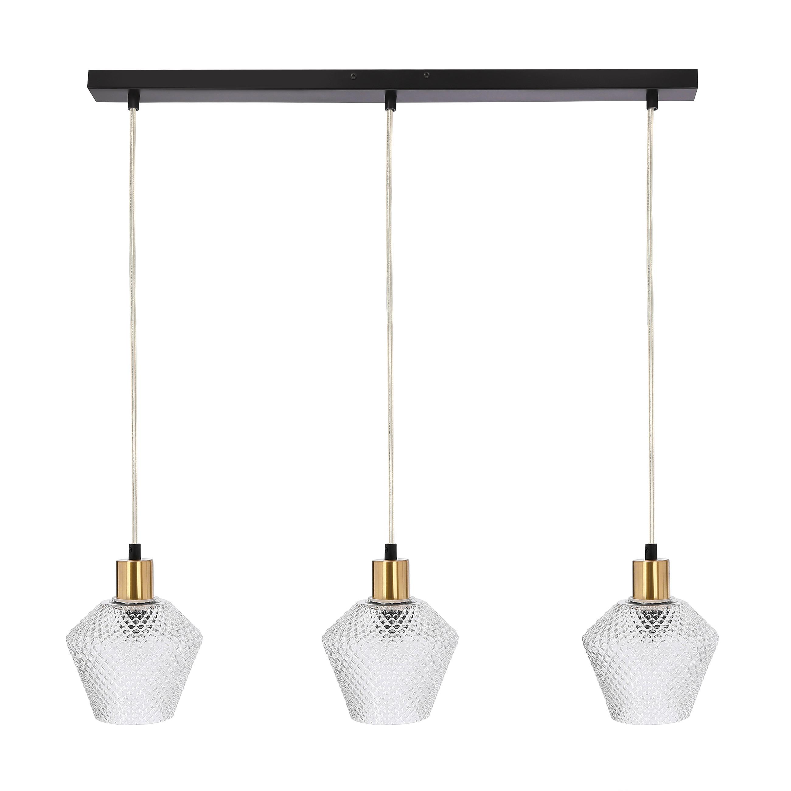 Pendelleuchte 33-36346 Greniko - Transparent/Goldfarben, KONVENTIONELL, Metall (70/14/120cm)