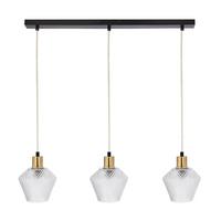 Pendelleuchte 33-36346 Greniko - Transparent/Goldfarben, KONVENTIONELL, Metall (70/14/120cm)