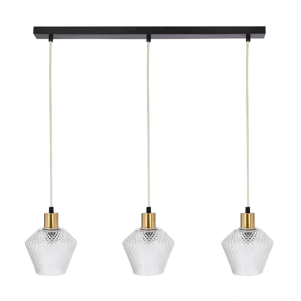 Pendelleuchte 33-36346 Greniko - Transparent/Goldfarben, KONVENTIONELL, Metall (70/14/120cm)