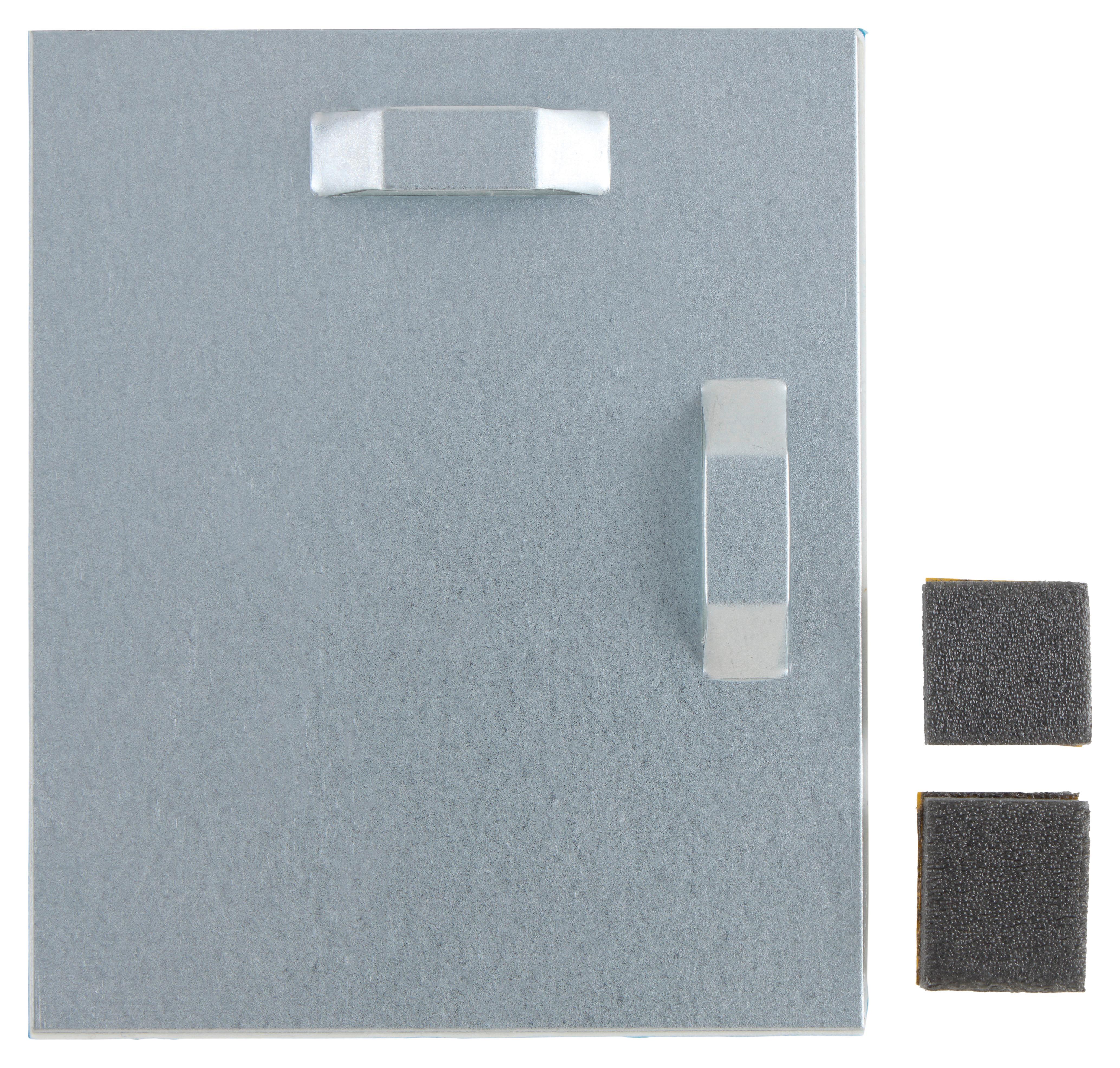 Spiegel Montage-Set Silberfarben B: 12 cm - Silberfarben, Trend, Metall (12/10/0,6cm)