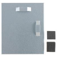 Spiegel Montage-Set Silberfarben B: 12 cm - Silberfarben, Trend, Metall (12/10/0,6cm)