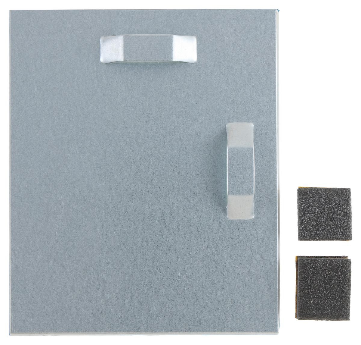 Spiegel Montage-Set Silberfarben B: 12 cm - Silberfarben, Trend, Metall (12/10/0,6cm)