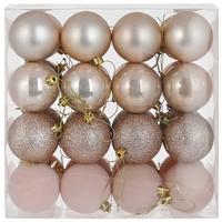 Vianočná guľa 32 ks/ bal - šampanská, Konventionell, plast (6cm) - Mömax