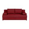 2-Sitzer-Sofa Mega Mit Schlaffunktion & Bettkasten - Rot/Schwarz, Design, Holzwerkstoff/Textil (190/80/75cm) - P & B
