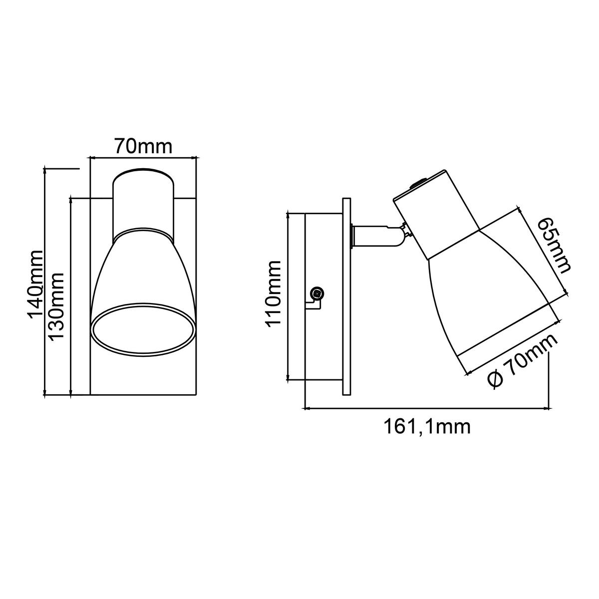 Strahler 99710/76 Daintree - Schwarz/Naturfarben, Basics, Holz/Metall (14/7cm) - Brilliant