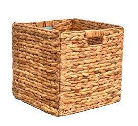 Koš do regálu ANNA -EXT- -TOP- - přírodní barvy, Lifestyle, kov/přírodní materiály (33/32/33cm) - Zandiara
