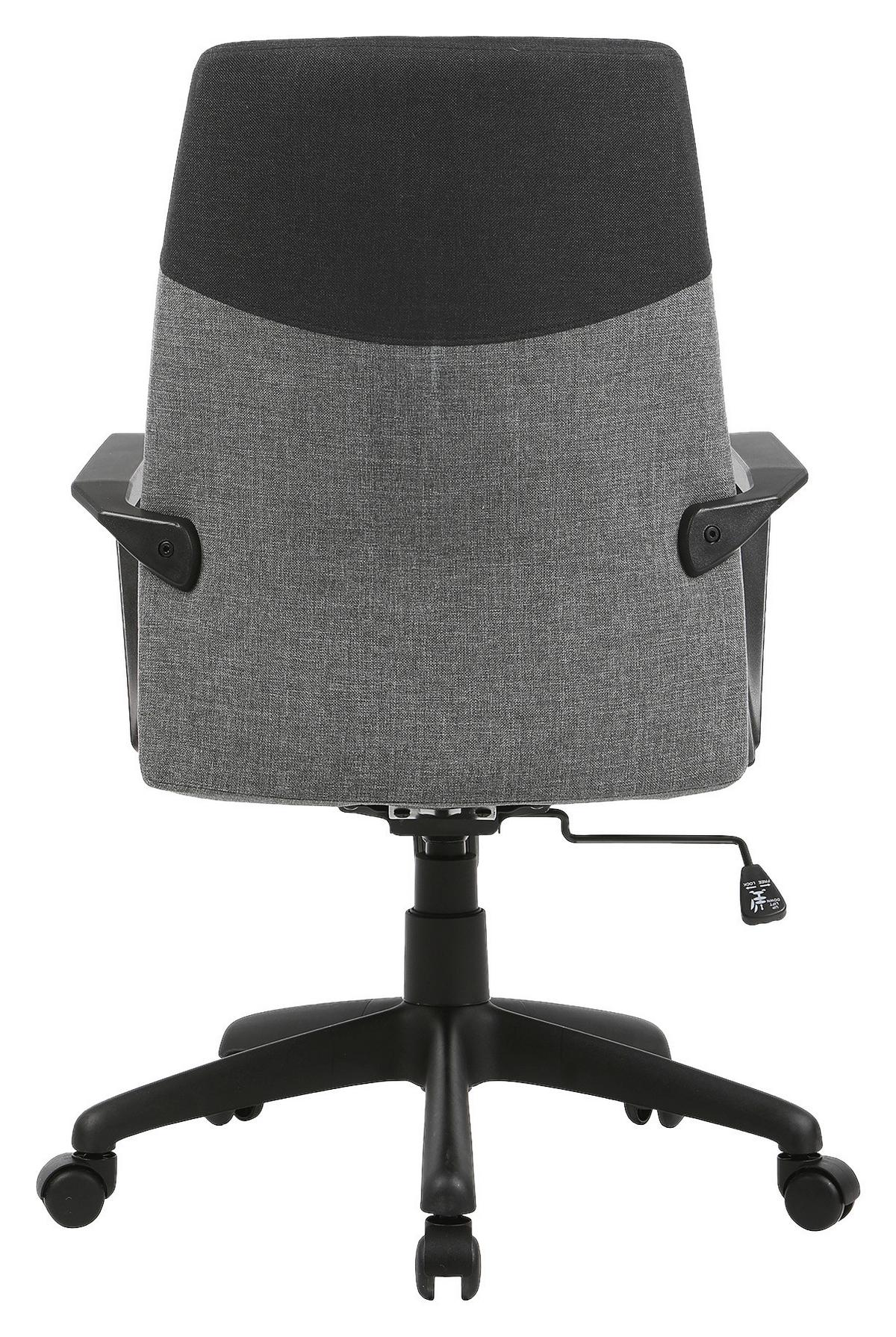 Drehstuhl Edgy Grau B: 58 Cm - Schwarz/Grau, LIFESTYLE, Kunststoff/Textil (58/106,5/56cm) - MID.YOU