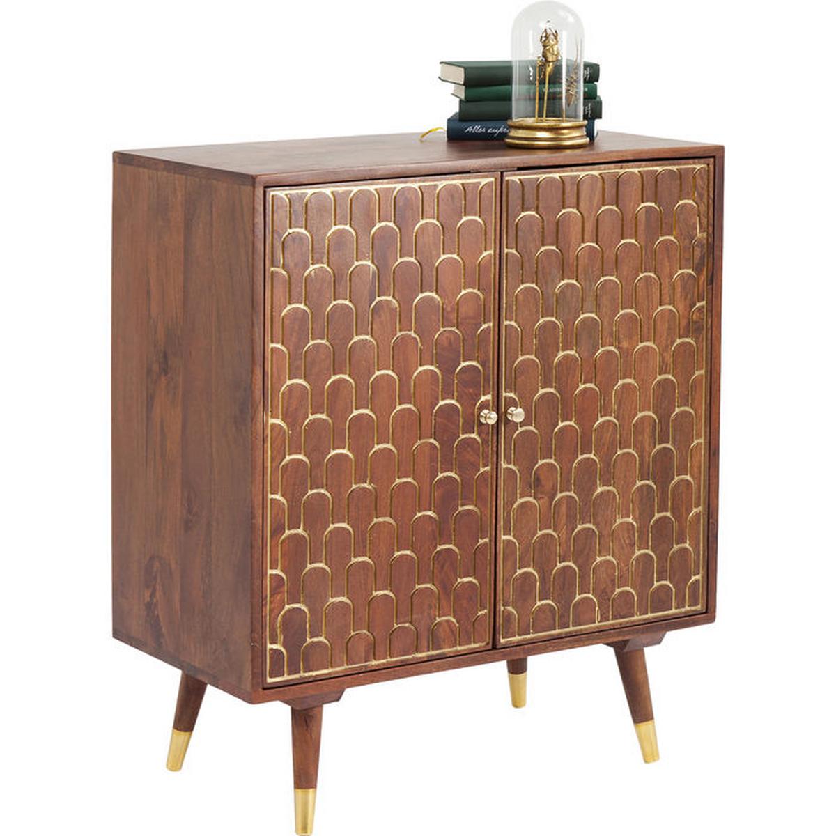 Kommode Muskat - Goldfarben/Braun, Trend, Holz/Holzwerkstoff (75/90/40cm) - Kare-Design