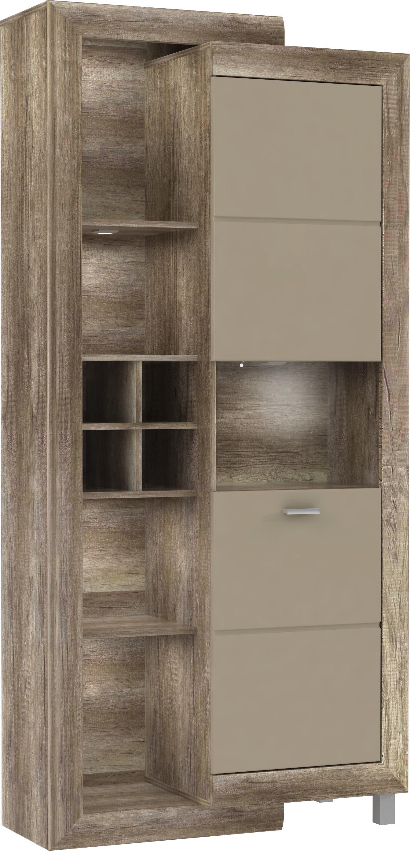 Vitrin Genetic - Bézs/Tölgyfa, konvencionális, Faalapú anyag/Műanyag (91/196/41,5cm)