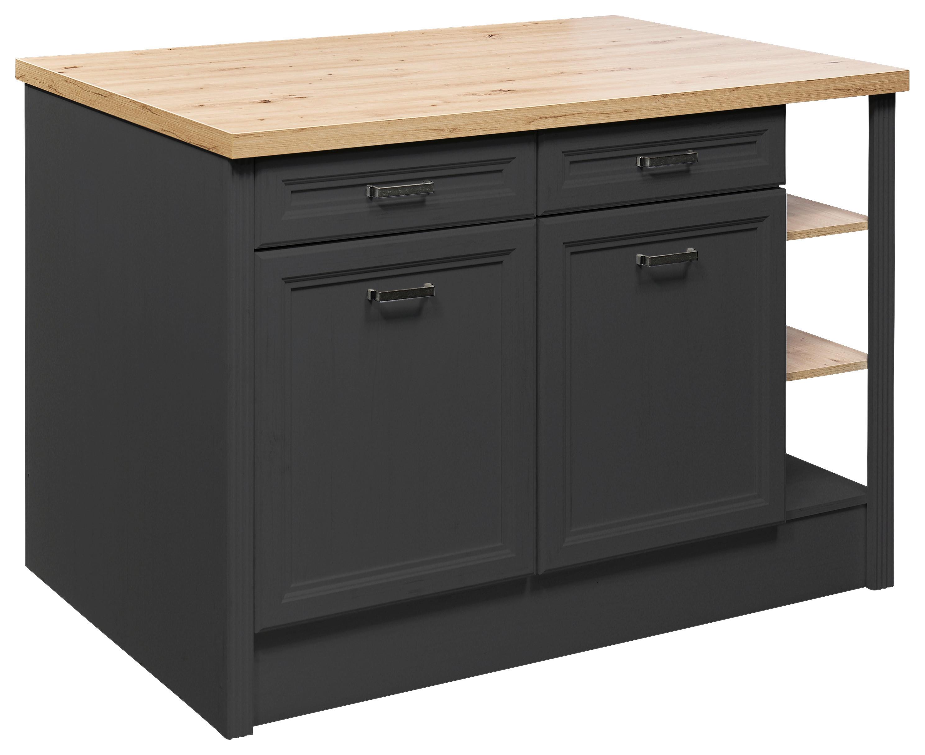 Konyhasziget Jasmin - Artisan tölgy/antracit, Modern, faalapú anyag (130/91/90cm)