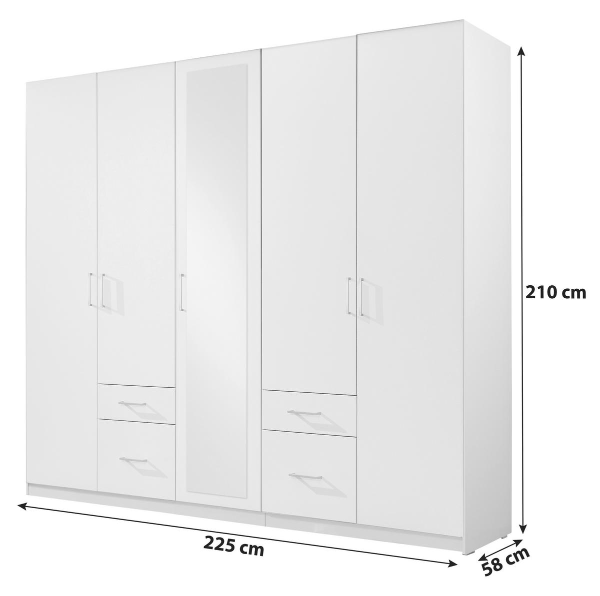 Kleiderschrank mit Laden und Spiegeltüren