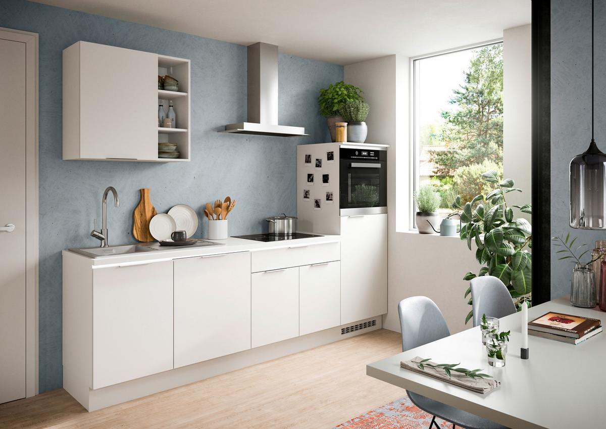 Küchenleerblock Charly - Weiß, MODERN, Holzwerkstoff (260cm) - MID.YOU