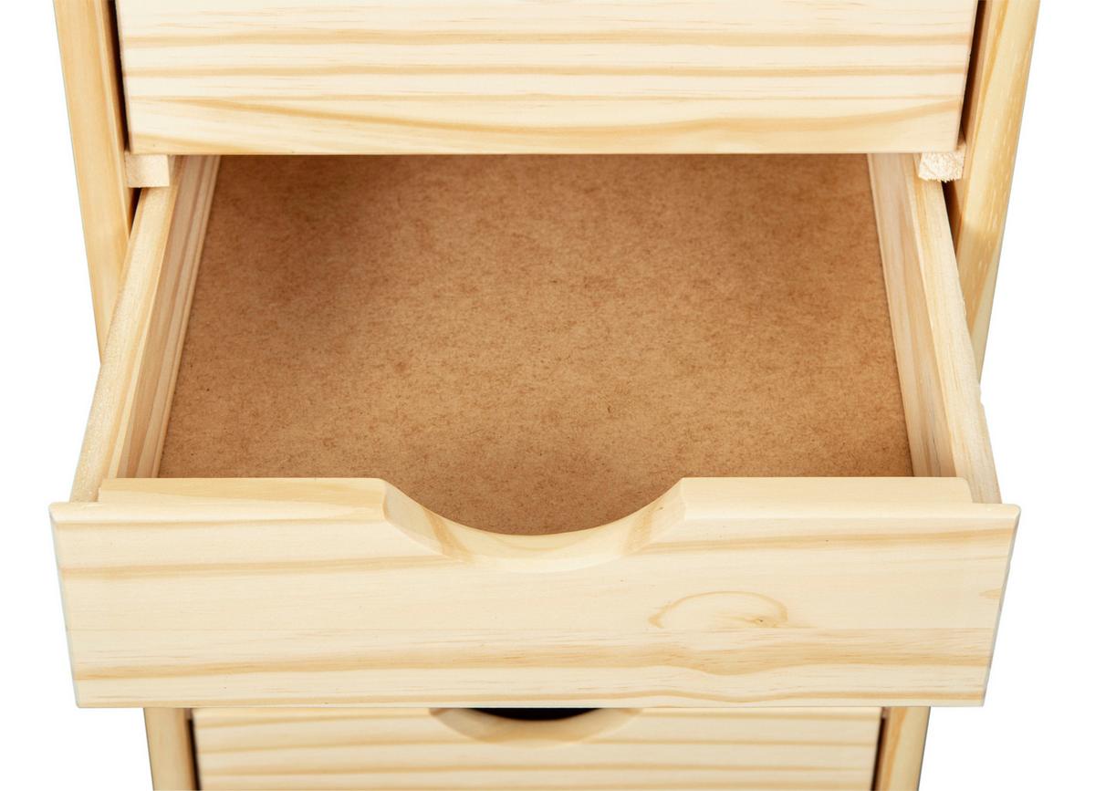 Rollcontainer Holz Massiv Kiefer Natur Nils 35x66x39 Cm - Kieferfarben, Basics, Holz/Kunststoff (35/66/39cm) - MID.YOU