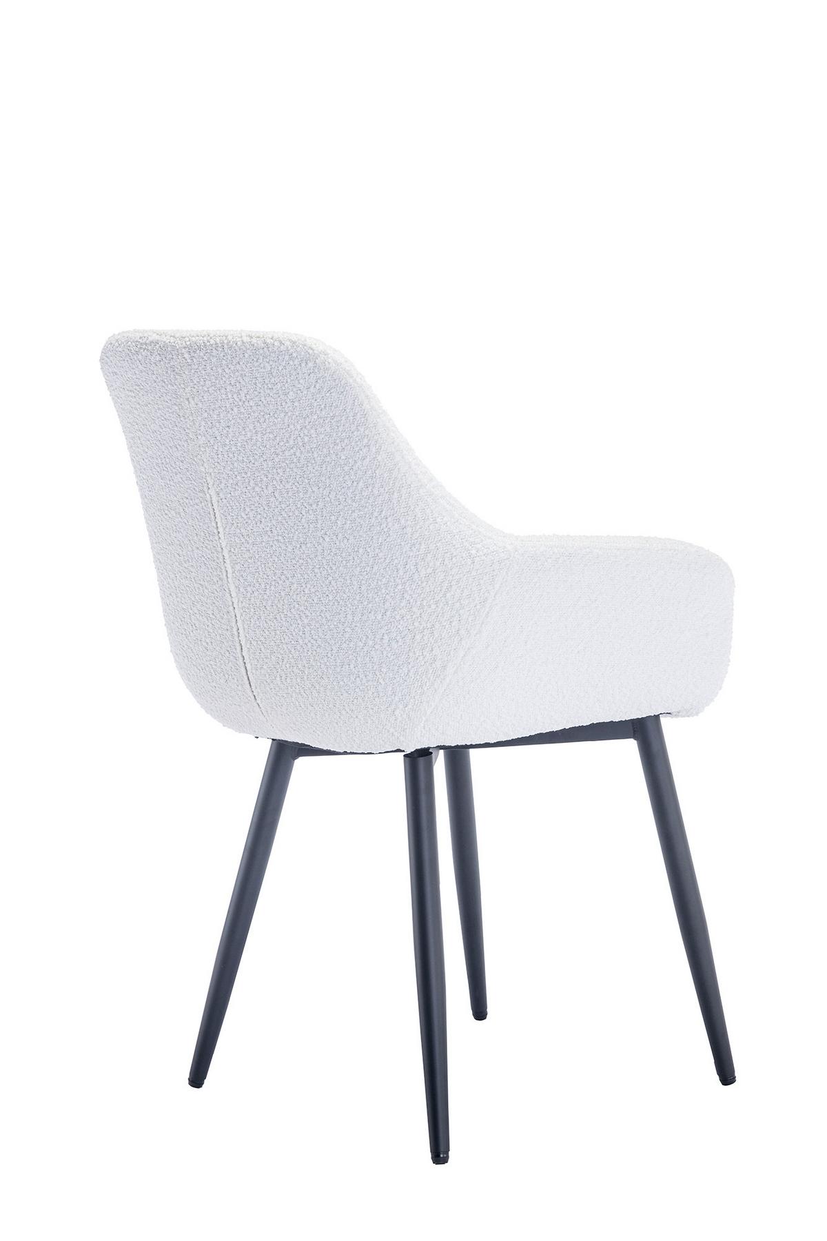 Stuhl-Set Weiß B: 64 cm - Schwarz/Weiß, MODERN, Textil/Metall (64/86/59cm) - Livetastic