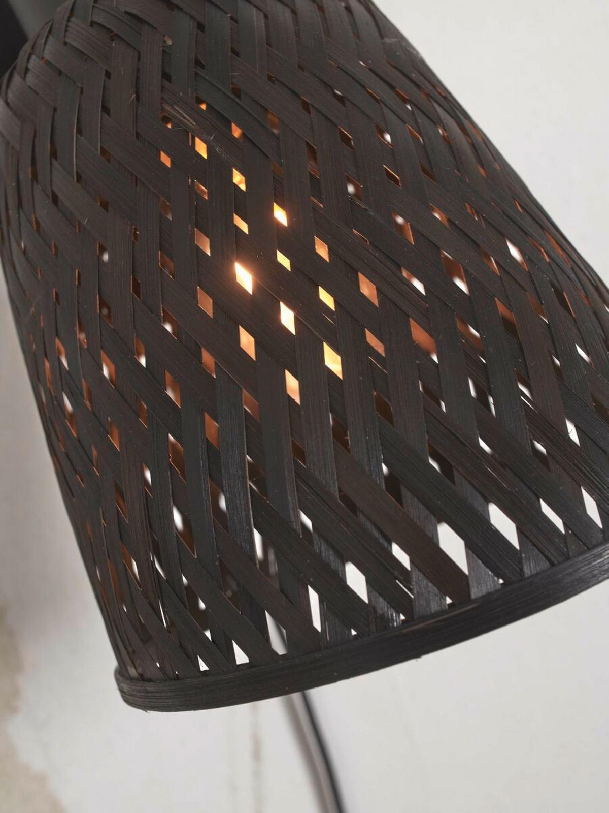 Wandleuchte Java/W/B/15/B - Schwarz, Trend (15/15/22cm) - Good & Mojo