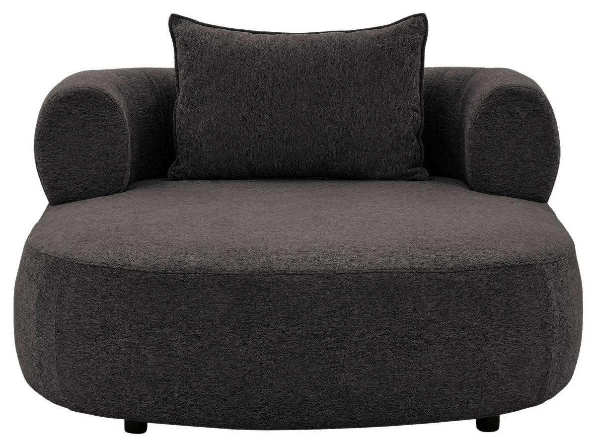 Xxl-sessel Ferro Schwarz B: 122 Cm - Schwarz, Design, Textil (122/76/156cm) - Livetastic
