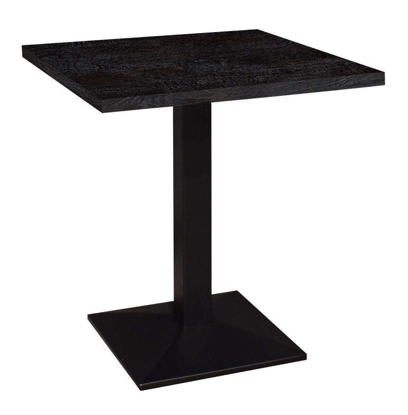 Bistro stôl COLBY 70x70 - čierna, Modern, kov/kompozitné drevo (70/75/70cm)