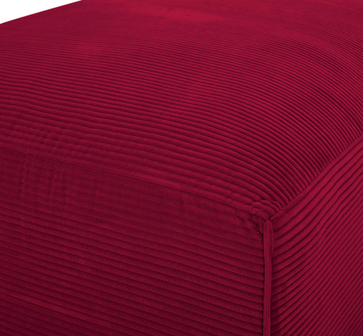 Ecksofa Pearl - Rot/Schwarz, Design, Textil (303/196cm) - Livetastic