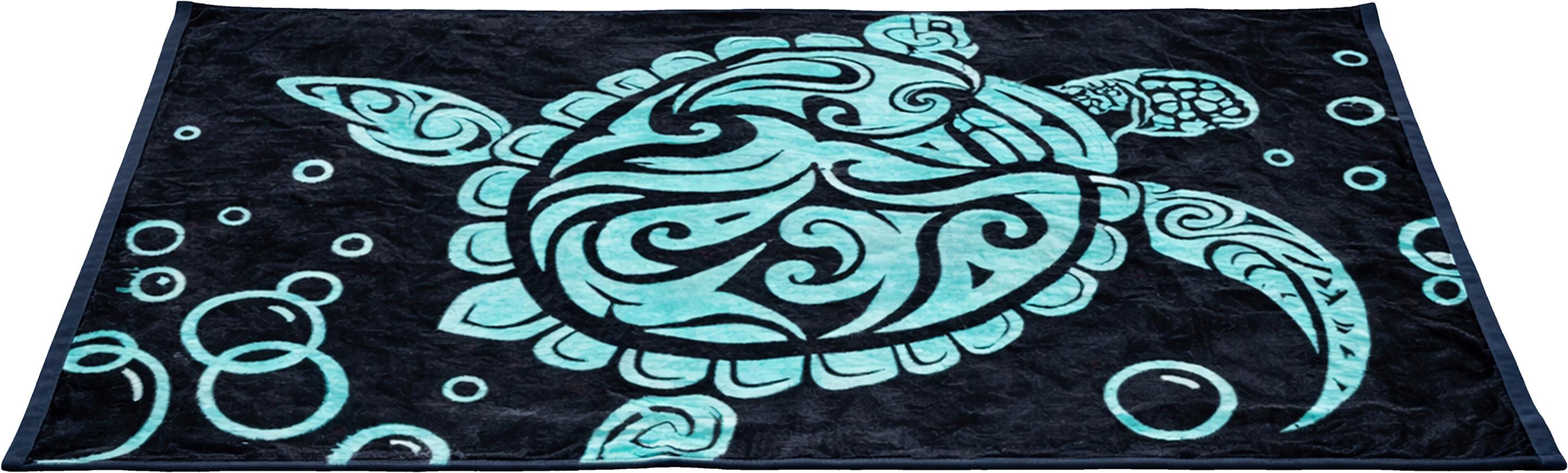 Strandtuch Hawaii - Blau, KONVENTIONELL, Textil (75/150cm) - Ondega