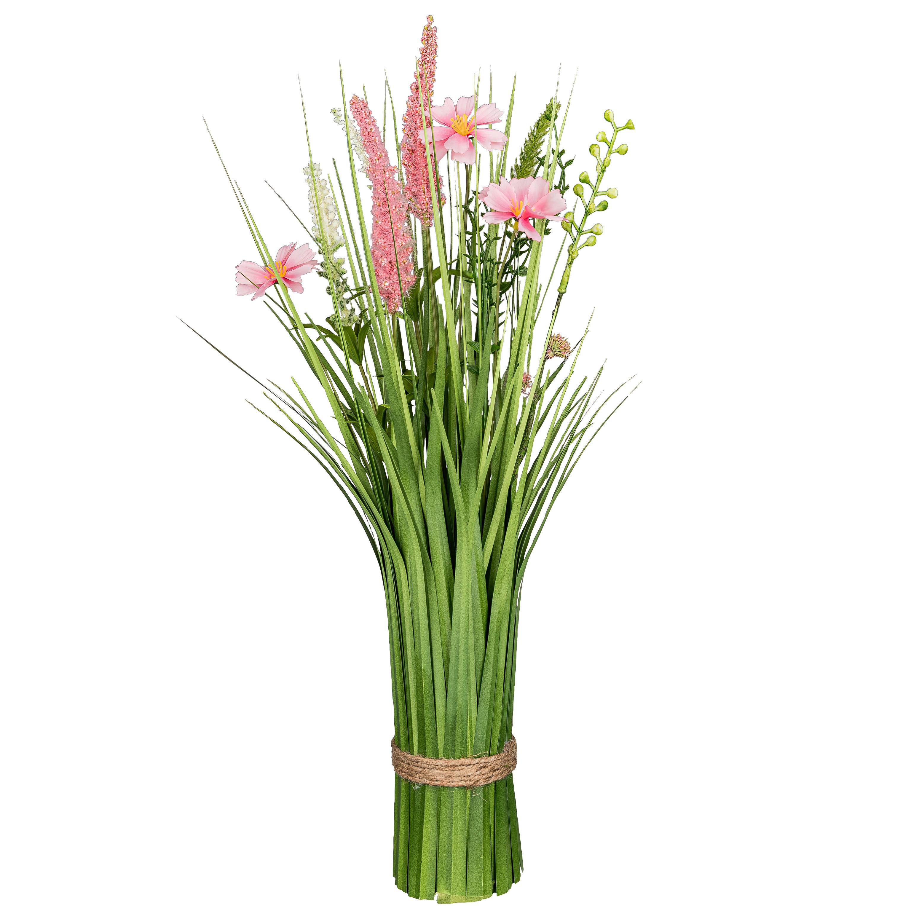 Umělá rostlina GRASBUSCH ružová, V: 50 cm - růžová/zelená, Konvenční, plast (50cm) - Mömax