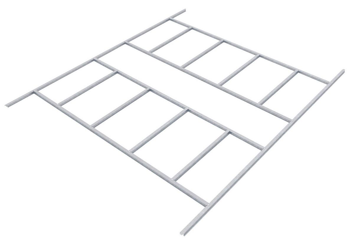 Fundamentrahmen Für Frankfurt Ii 309x352cm, Stahl - Silberfarben, Basics, Metall (309/2,6/352cm)