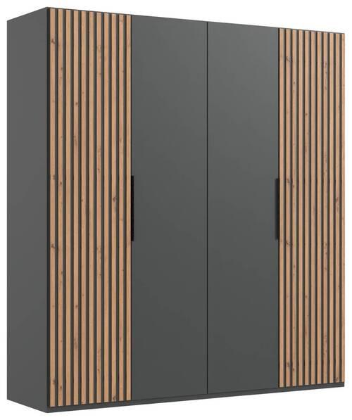 Drehtürenschrank Andorra Eiche/Graphitfarben B: 200 cm