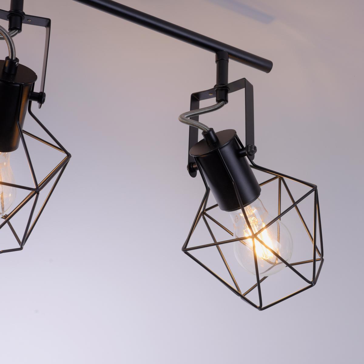 LED-Deckenleuchte Jaro L: 110 cm, Dreh- und Schwenkbar - Schwarz, Natur, Holz/Metall (110/109/30,5cm)