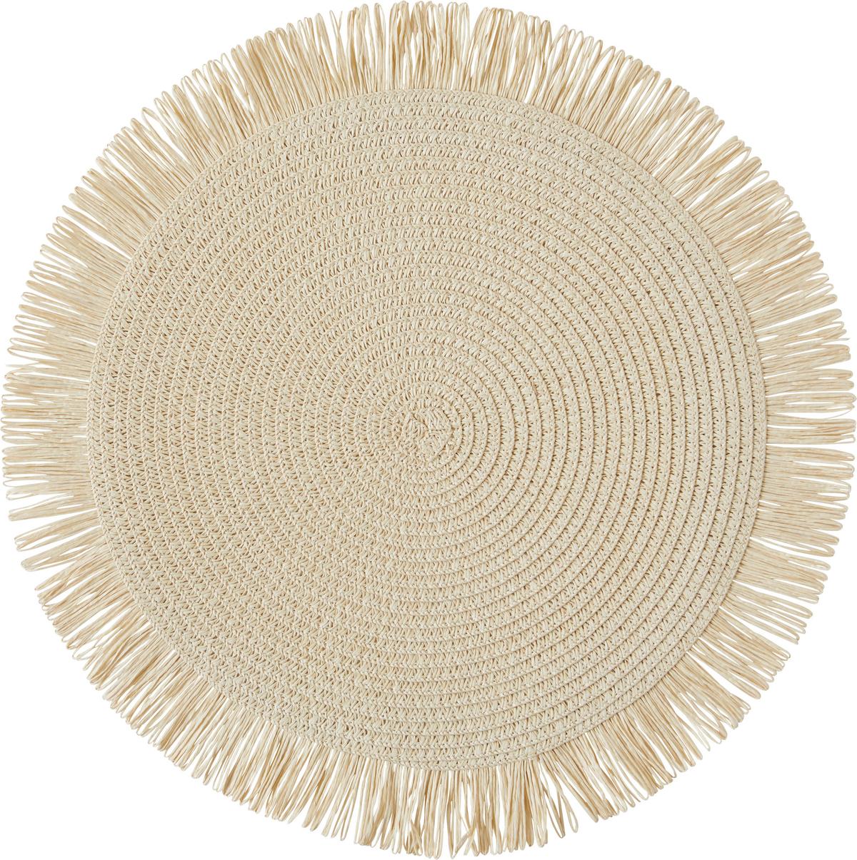 Prostírání Anouk, Ø: ca. 38cm - černá/béžová, Moderní, papír (38cm)