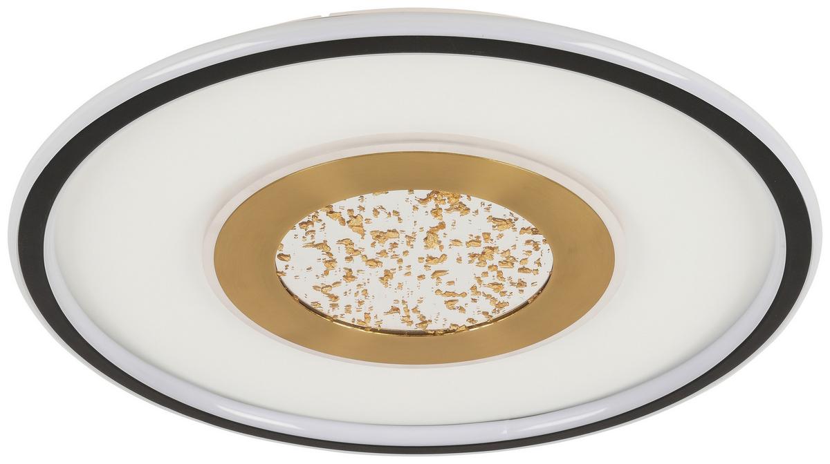 Led Mennyezeti Lámpa Sandra - fekete/aranyszínű, Design, műanyag/fém (49/5cm) - Luca Bessoni