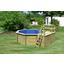 Poolset Autumn Sonnendeck M - Naturfarben, KONVENTIONELL, Holz (400/124/400cm) - Karibu