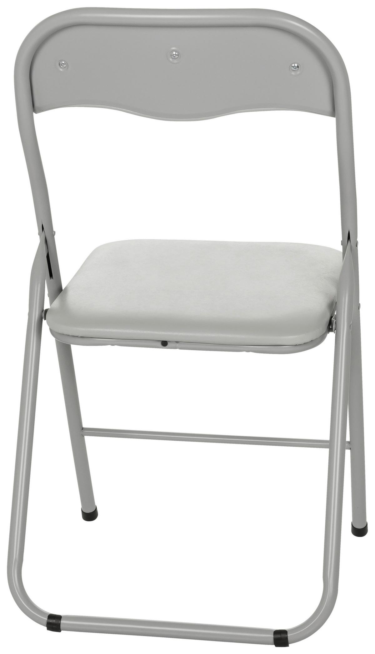 Klappstuhl Tudela Basic Grau B: 44 Cm - Grau, MODERN, Metall (44/81/48cm) - MID.YOU