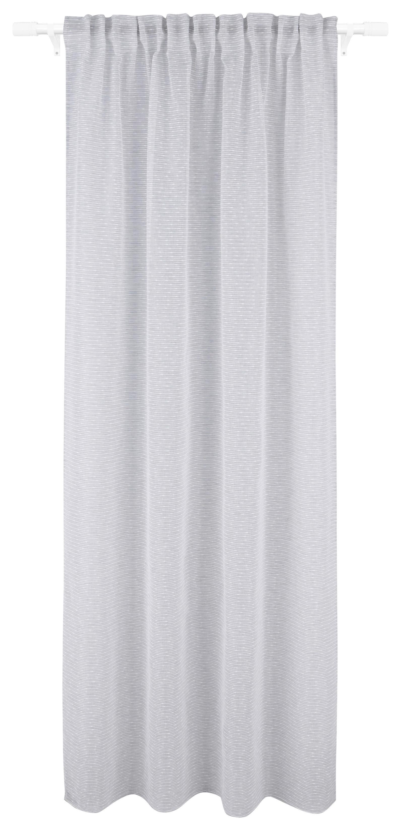 Készfüggöny Kordula Kb. 135/245cm - ezüstszínű, Romantik / Landhaus, textil (135/245cm) - James Wood
