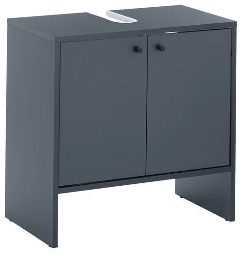Koupelnová skříňka pod umyvadlo KAIRO, tmavě modrá - černá/tmavě modrá, Moderní, kompozitní dřevo/plast (60/60/35cm) - MID.YOU