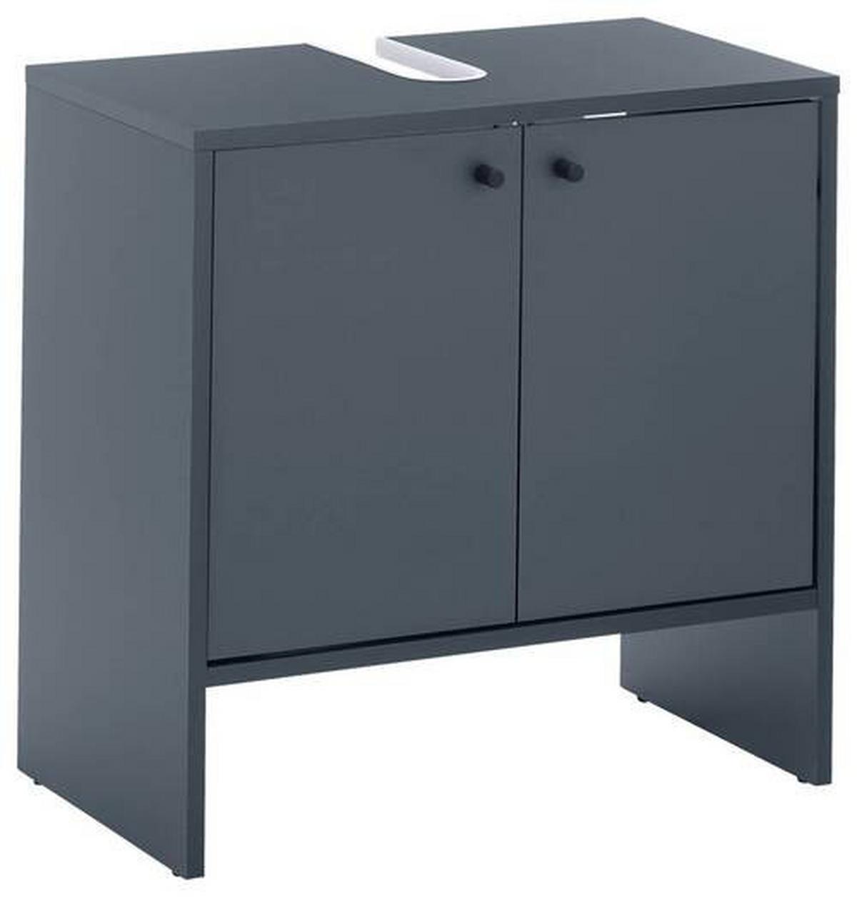 Koupelnová skříňka pod umyvadlo KAIRO, tmavě modrá - černá/tmavě modrá, Moderní, kompozitní dřevo/plast (60/60/35cm) - MID.YOU