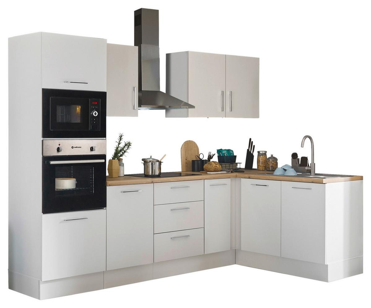 Eckküche Turin Weiß/Eiche Dekor 270x165 cm - Weiß/Eiche Artisan, Basics, Holzwerkstoff (270/165cm) - MID.YOU