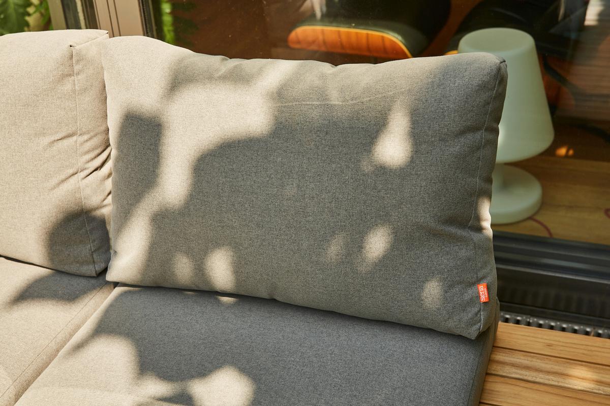 Loungegarnitur 3-tlg Teakholz/metall Mit Kissen - Anthrazit/Grau, KONVENTIONELL, Holz/Kunststoff (252/84/252cm) - Siena Garden