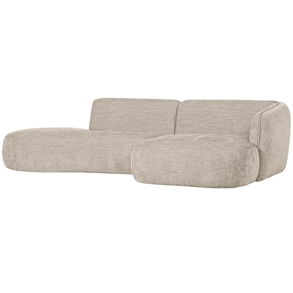 Ecksofa Polly Sandfarben S: 275x150cm - Sandfarben/Schwarz, Design, Textil (275/150cm) - Livetastic