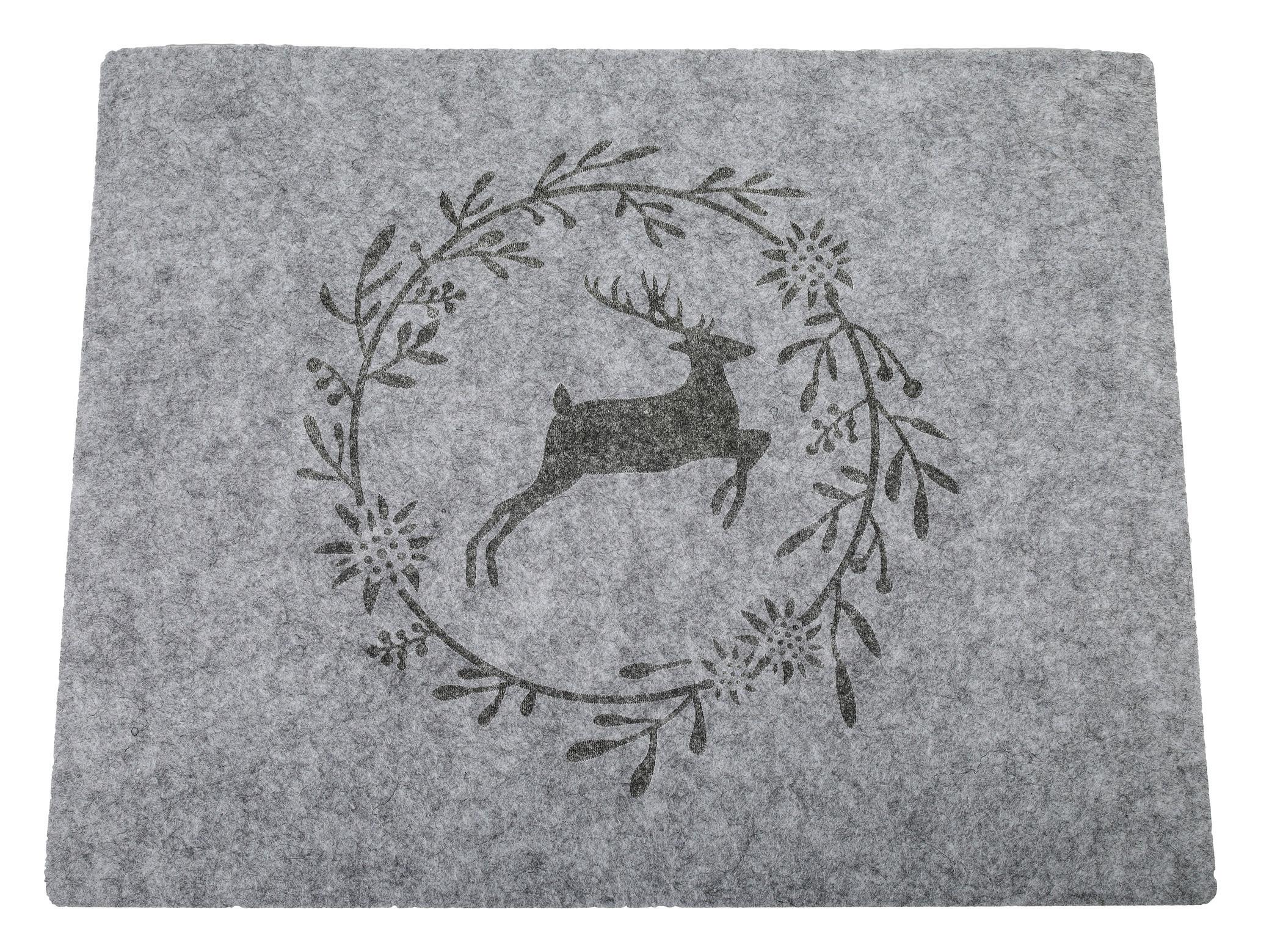 Étkezőalátét 4 Darabos - szürke, Basics, textil (36/45cm)