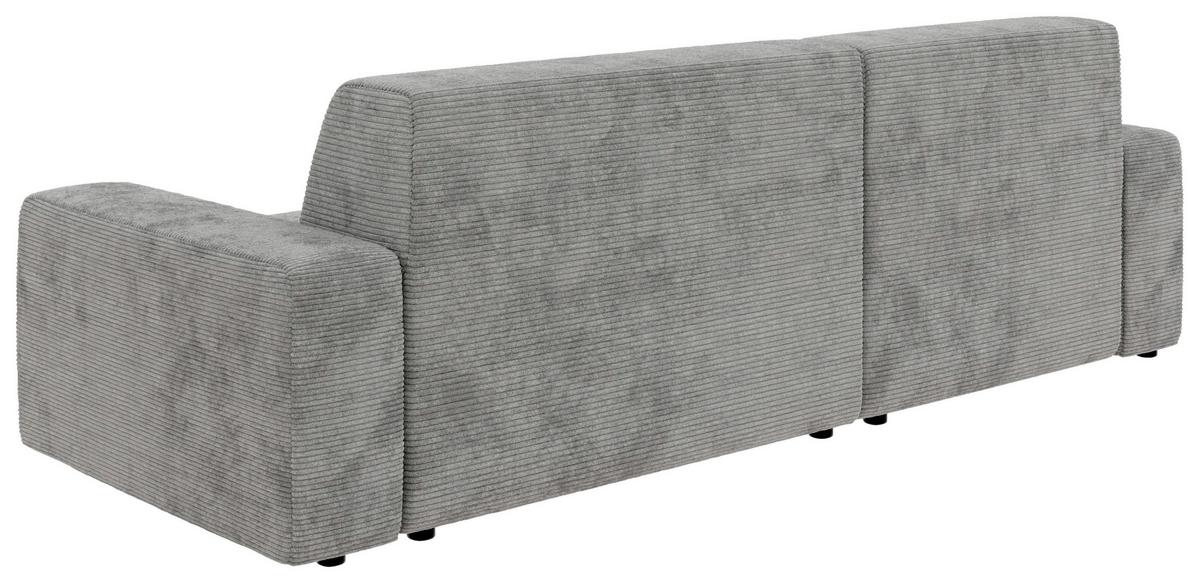 Ecksofa Wien, Grau S: 162x246 cm - Schwarz/Grau, MODERN, Textil (162/246cm) - Trendmanufaktur
