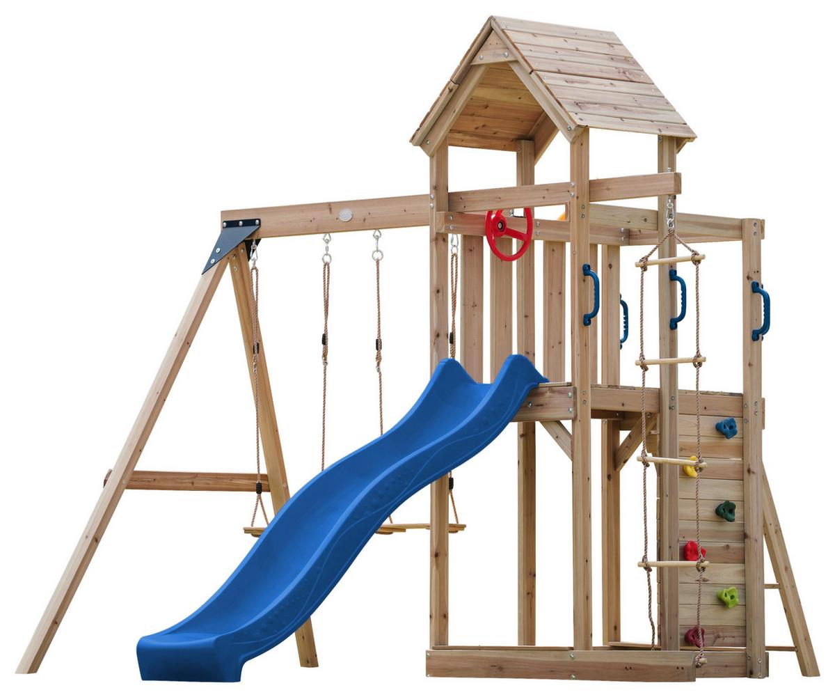 Spielturm A030.500.00 - Blau, KONVENTIONELL, Holz/Kunststoff (342/267/375cm) - Ambia Garden