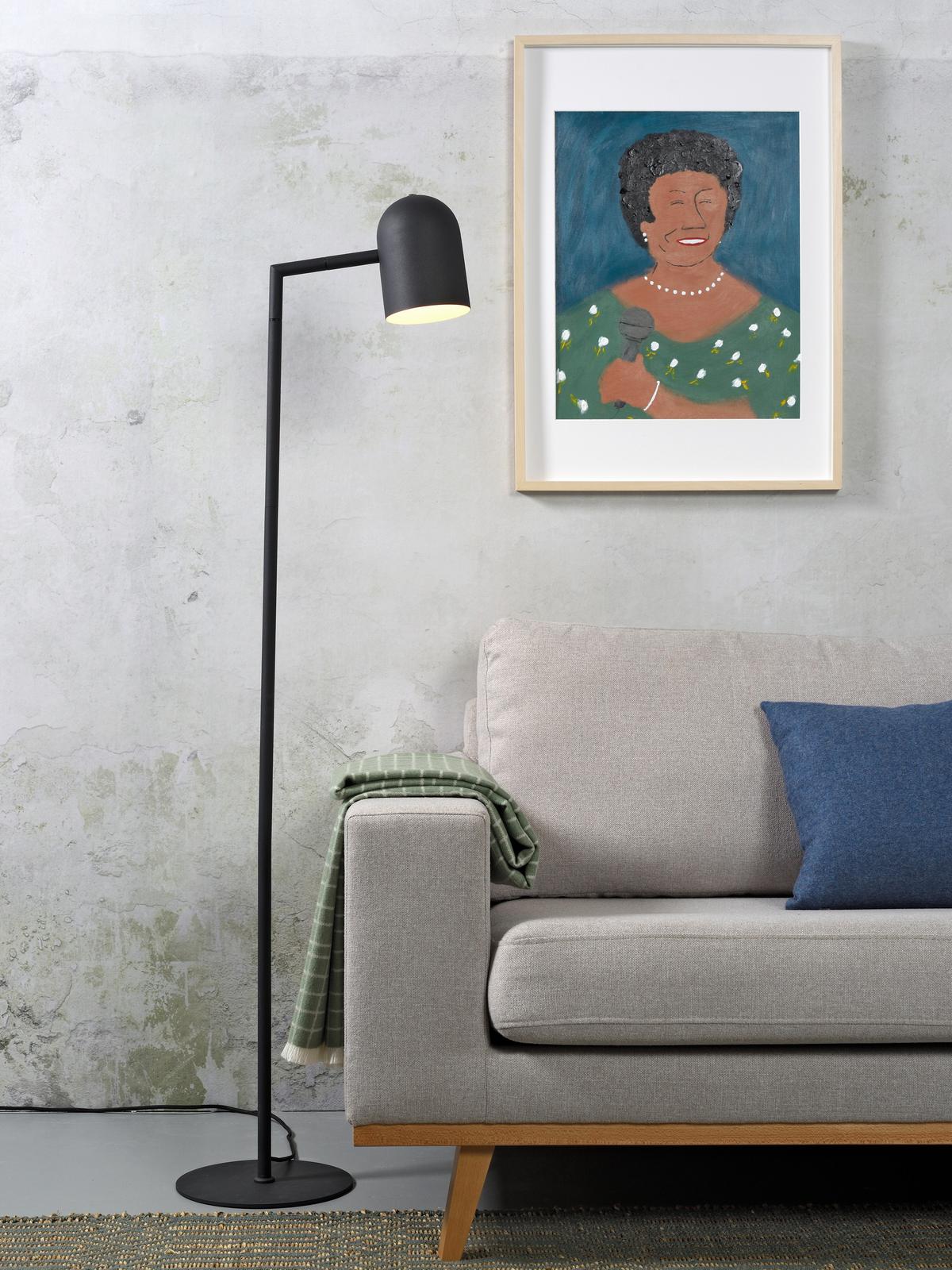 Stehlampe Marseille Schwarz drehbar - Schwarz, Design, Metall (17/141cm) - It's about Romi