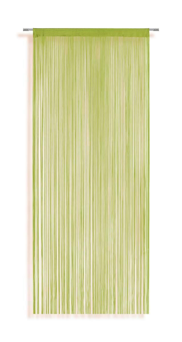 Fadenvorhang + Stangendurchzug Marietta 90x245 Cm Grün - Grün, KONVENTIONELL, Textil (90/245cm) - Ondega
