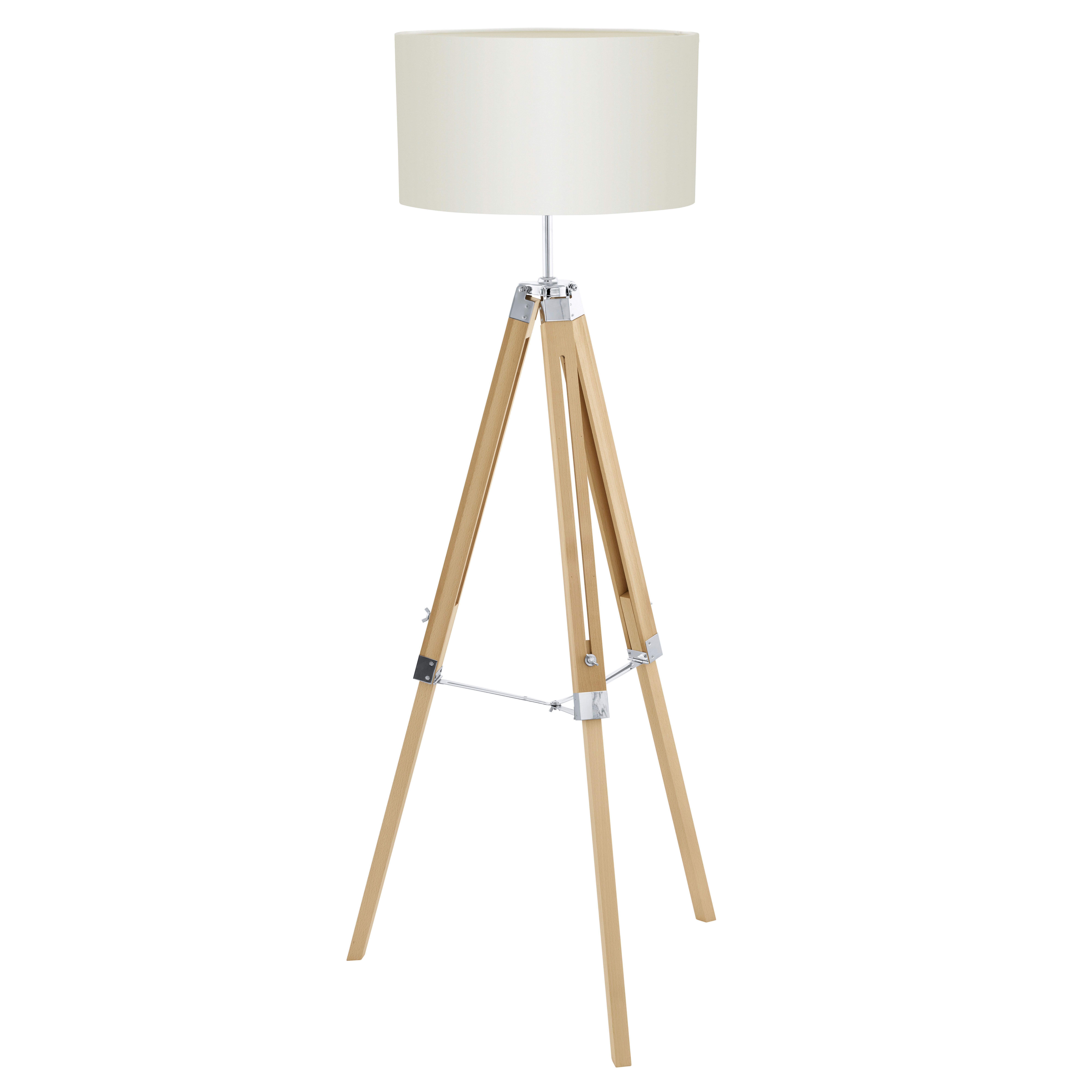 Stehleuchte 94324* Lantada - Beige/Naturfarben, Natur, Holz/Textil (70/150cm) - Eglo