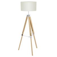Stehleuchte 94324* Lantada - Beige/Naturfarben, Natur, Holz/Textil (70/150cm) - Eglo