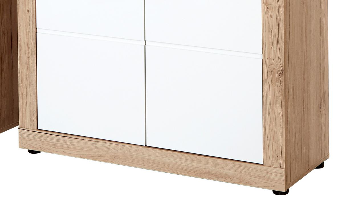 Doporučená kombinace skříně MALTA - SAN REMO 3 - bílá/barvy dubu, Moderní, kompozitní dřevo (255/197/36cm)