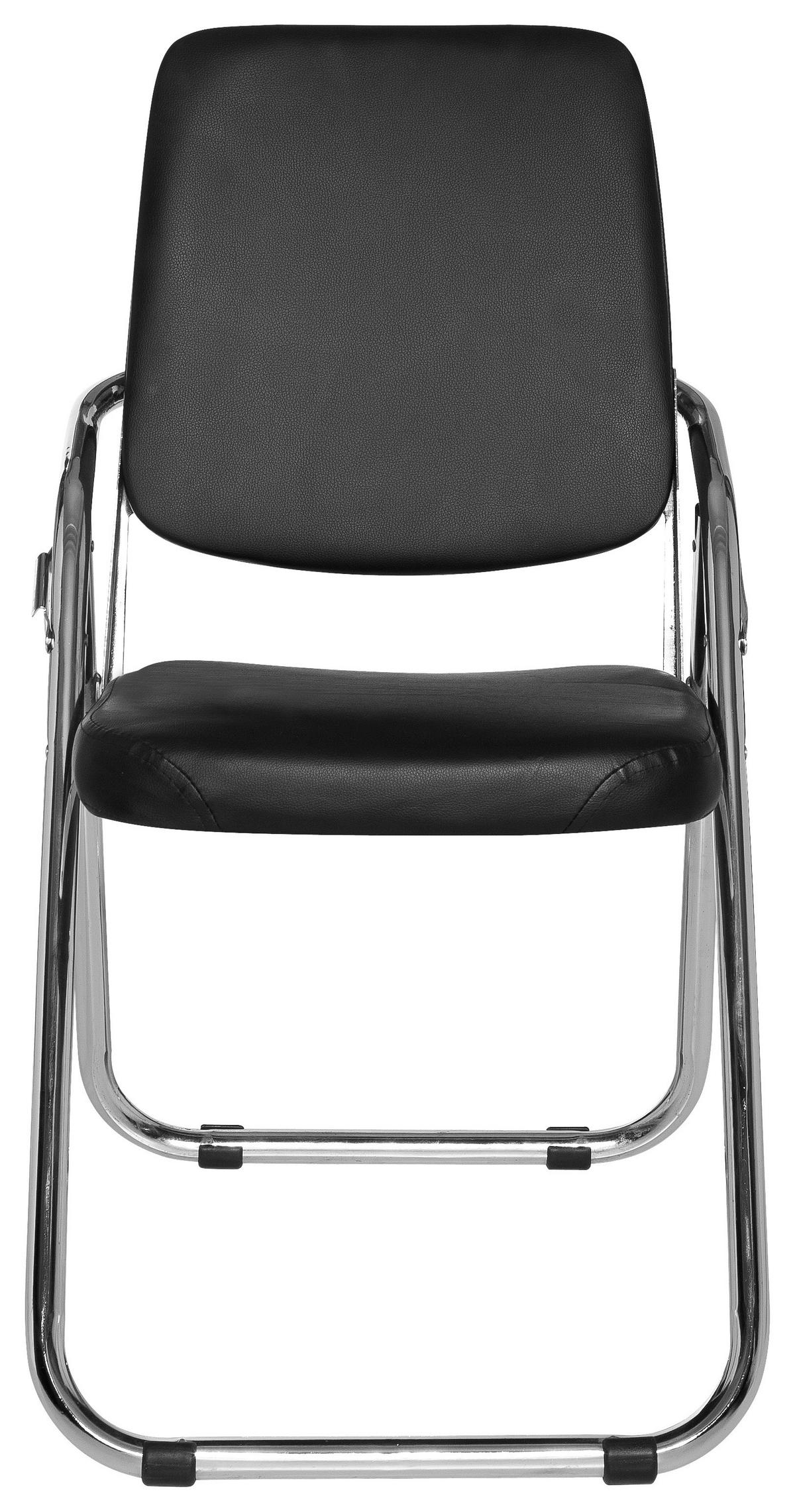 Besucherstuhl Esto Schwarz - Chromfarben/Schwarz, MODERN, Textil/Metall (48/91/40cm) - MID.YOU