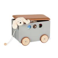 Spielzeugbox Jim - Grau, Basics, Holzwerkstoff (50/36/36cm) - Pinolino