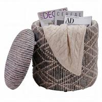 Taburet, š: 40 cm - šedá, Design, textil (40/45/40cm) - Livetastic