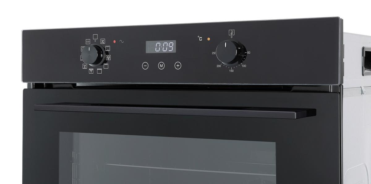 Einbauherd-set B: 59,5 Cm Elektro-Glaskeramik/ Autark - Schwarz, Trend, Glas/Metall (59,5/59,5/56,5cm) - Respekta